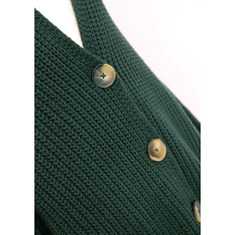 Free People Swim Too Deep Collar Longline Cardi Cardigan Hunter Green $158 XS - Picture 10 of 15